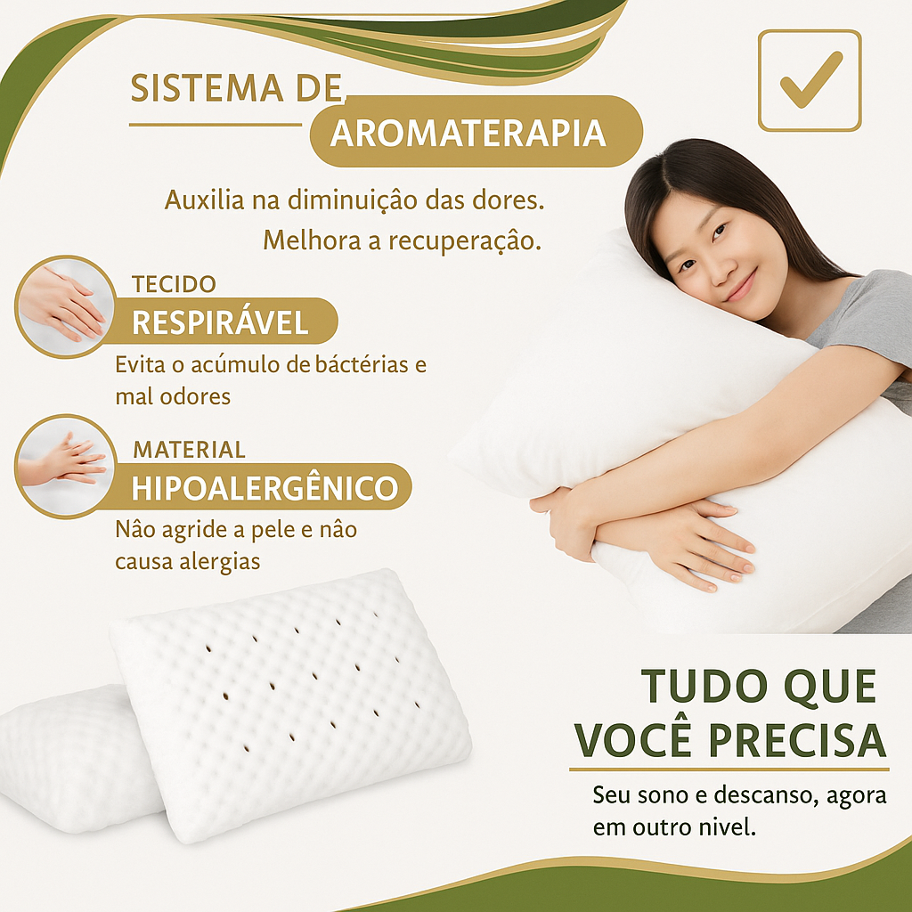 Travesseiro Magnético Ortopédico com Infravermelho