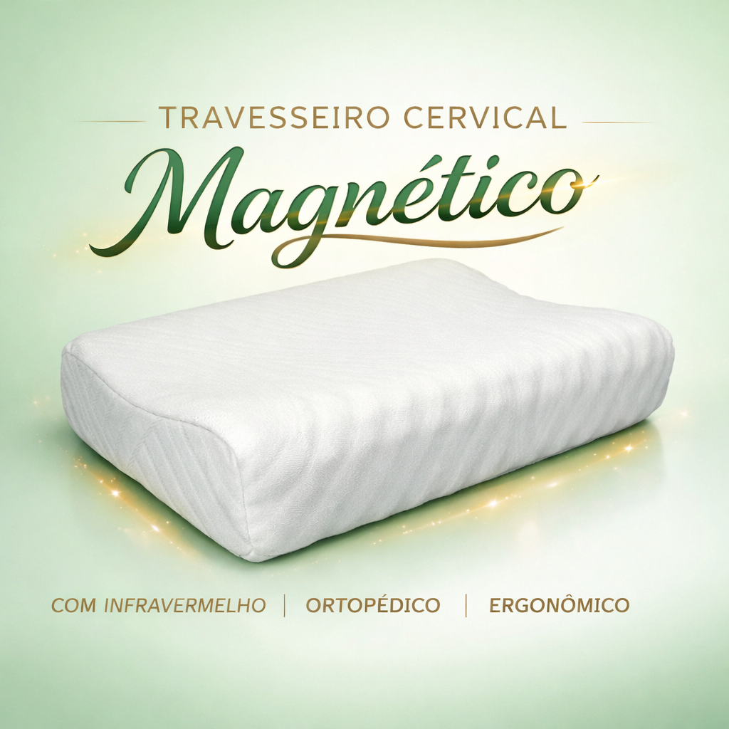 Travesseiro Magnético Ortopédico com Infravermelho