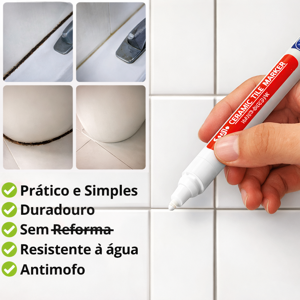 Caneta Rejunte Reparadora Permanente Decaza - (ÚLTIMAS UNIDADES!)