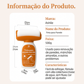 Rolo de Pintura Para Parede 500g Sem Cheiro para Reparo