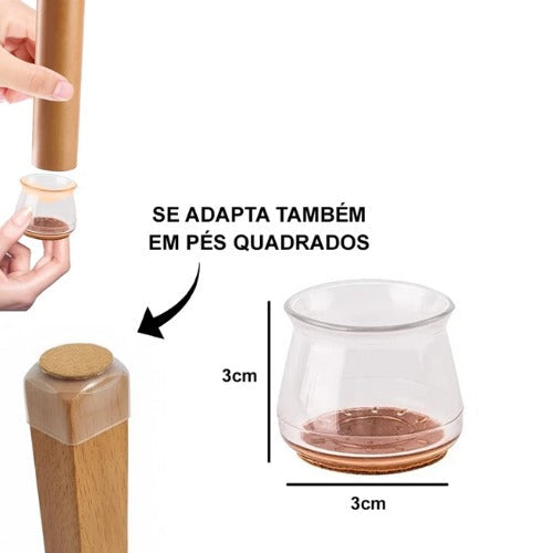 Protetor de Silicone para Pés de Cadeira - Protect Piso - ÚLTIMAS UNIDADES!