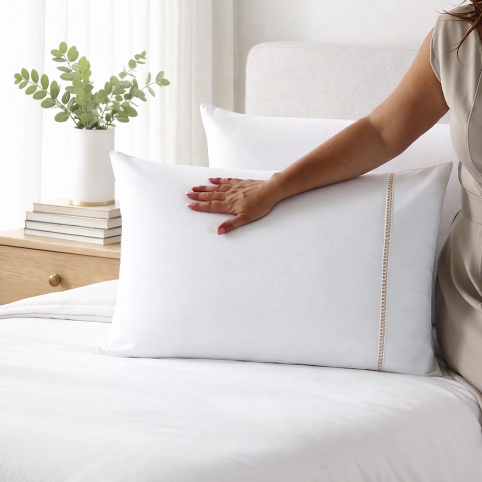 Kit Par De Fronha Para Travesseiro 200 Fios Ponto Palito Quarto Decoração Para Dormir 2 Fronhas