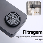 Torneira quadrada preta quente e fria torneira de armário de banheiro preto torneira de pintura de furo único