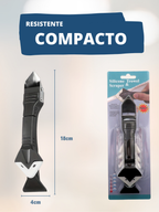 Espátula Para Aplicar e Raspar Rejunte Aplicação Silicone Plástico Raspador Remover Silicone Velho Multiuso 3 em 1 Parede Argamassa Insulfilm Epóxi Ferramenta de Limpeza e Acabamento Piso Massa Calafetagem Remove Rebarba Lâmina de Aço Inoxidável 50mm