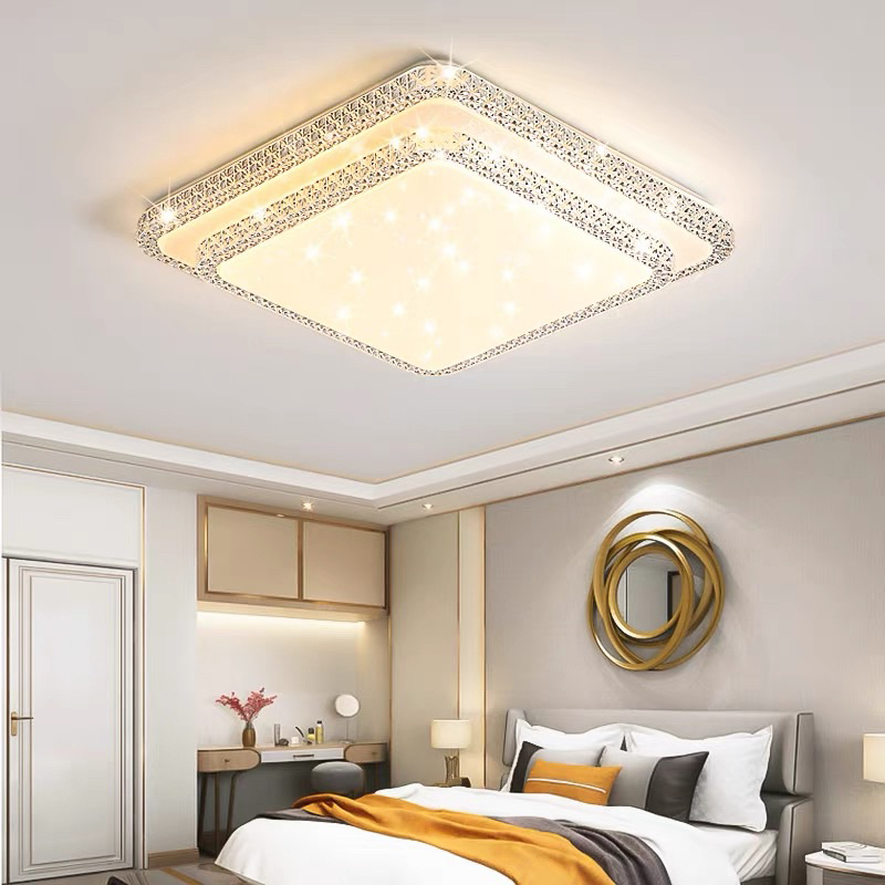 Plafon 2 Andar Céu Estrelado Lustre Estrela Brilho Plástico 3 Cores Multicor 24W
