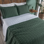 Kit Cobre Leito Casal Padrão 3 Pçs Decor Bordado Sofisticado
