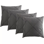 Kit 4 Almofadas Suede Drapeada Elegance