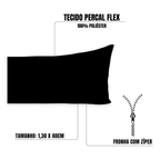 Capa Travesseiro Xuxão Fronha Avulsa Para Travesseiro De Corpo 1,30x40cm Micropercal 400 fios Toque Macio