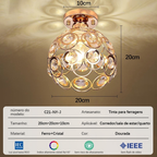 Luminária De Teto Cristal Simplicidade Moderna