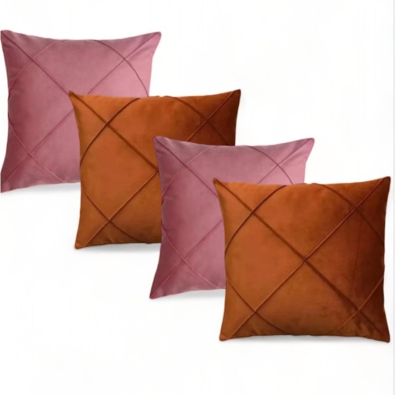 Kit 4 Almofadas Suede Drapeada Elegance