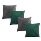 Kit 4 Almofadas Suede Drapeada Elegance
