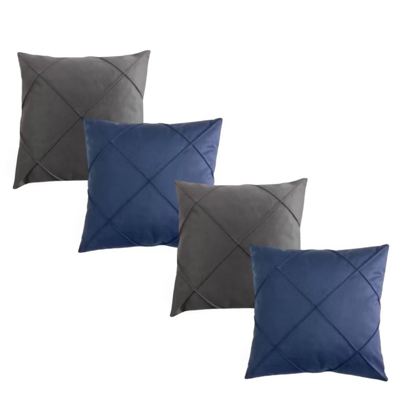 Kit 4 Almofadas Suede Drapeada Elegance