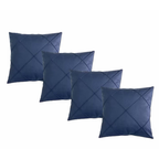 Kit 4 Almofadas Suede Drapeada Elegance
