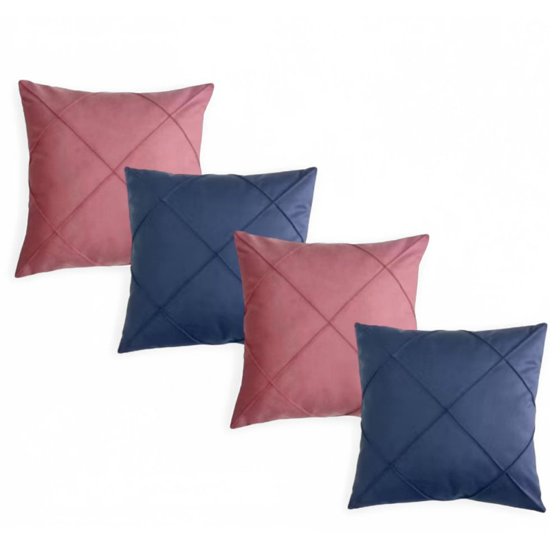 Kit 4 Almofadas Suede Drapeada Elegance