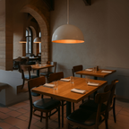 Lustre Meia lua 30cm Pendente Branco c/ Cobre Decoração Elegante Sala Cozinha Teto