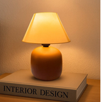 Abajur Luminaria de Ceramica Porcelana Bivolt Com Cupula para Decoração Quarto Escritorio Sala Decoração Infantil