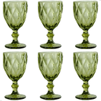 Jogo de 6 Taças de Vidro Diamond Transparente 330ml