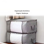 Caixa Saco Organizador Cobertor Casaco Guarda Roupa Ecológico Anti-Poeira Umidade Insetos Multiuso