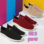 Kit 3 Pares Tênis Calce Fácil Adulto Feminino Unissex