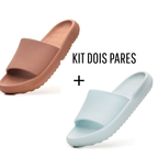 Kit 2 Pares Chinelo Nuvem Unissex Confortável Macio Ortopédico Antiderrapante