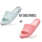 Kit 2 Pares Chinelo Nuvem Unissex Confortável Macio Ortopédico Antiderrapante