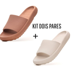 Kit 2 Pares Chinelo Nuvem Unissex Confortável Macio Ortopédico Antiderrapante