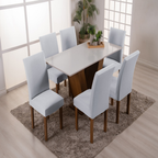 Kit 4 Capa de Cadeira Universal com Elástico Proteção Ajustável para Sala de Jantar