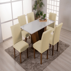 Kit 4 Capa de Cadeira Universal com Elástico Proteção Ajustável para Sala de Jantar