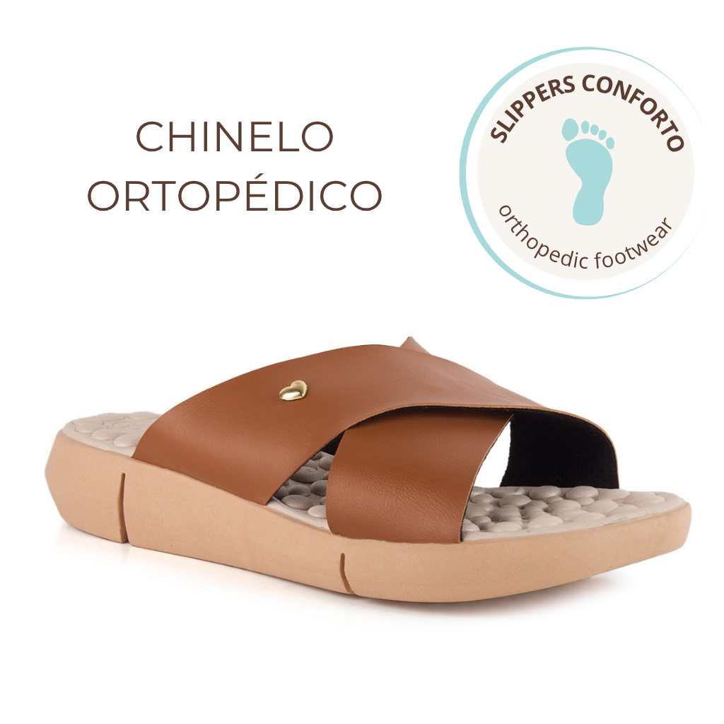 Chinelo Feminino Ortopédico Casual em X Super Leve Macio Confortável Solado Antiderrapante