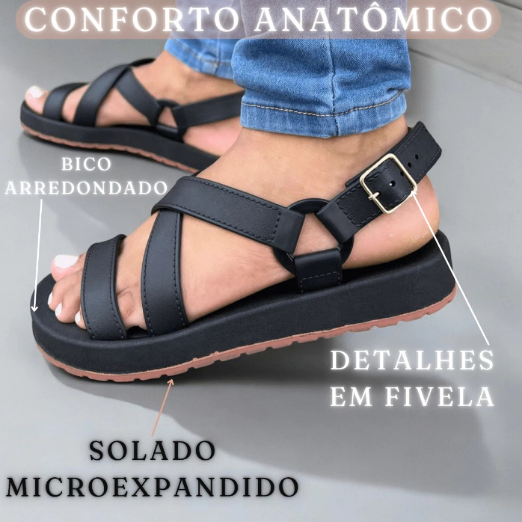 Kit 2 Pares Sandália Papete Feminina Birken Anatômica Leve - Dunas