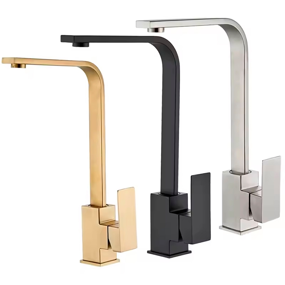 Torneira Gourmet Cozinha Monocomando Misturador Dourada Preta Prata Aço Inox Luxo Dourado Escovado