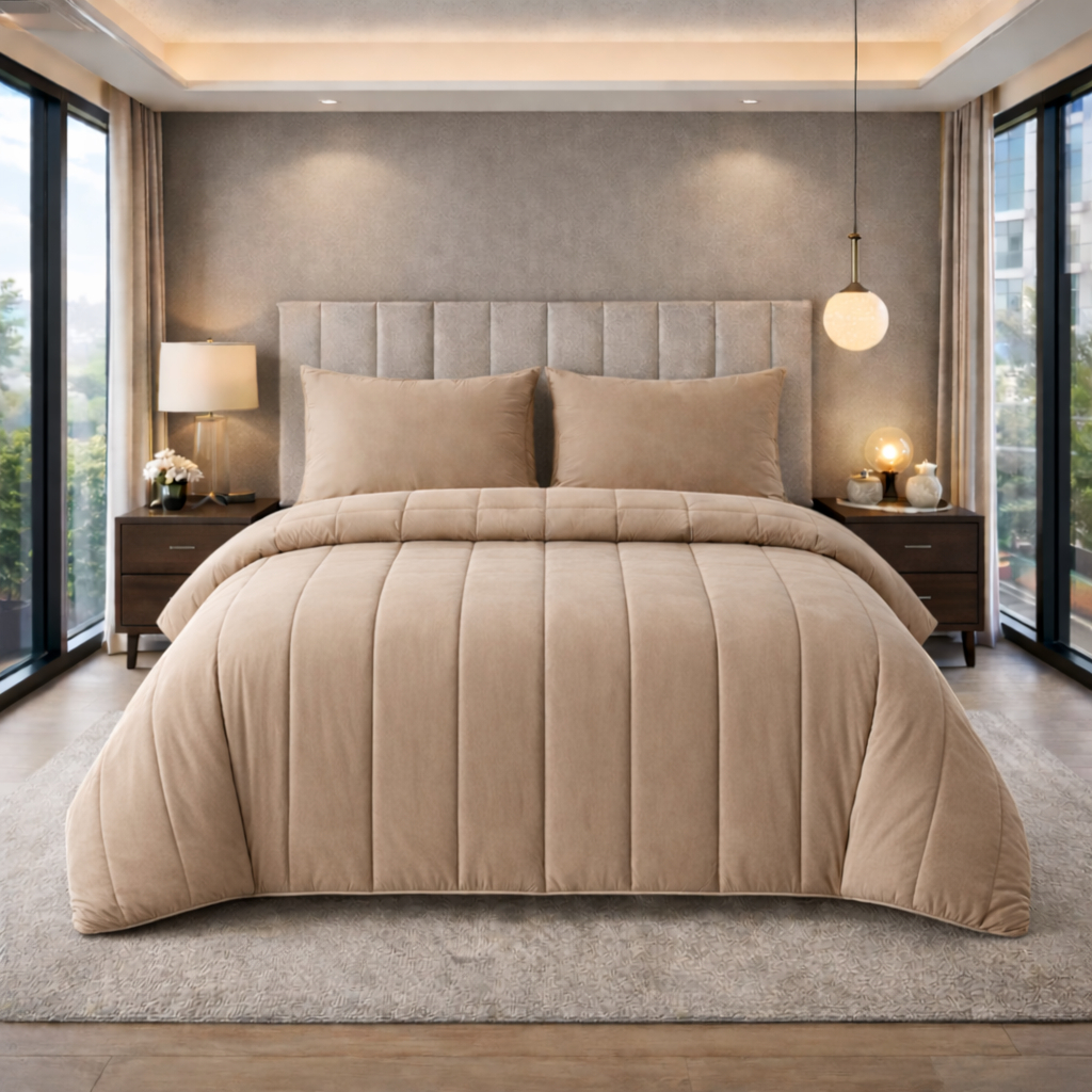 Cobre Leito Liso Matelado Queen Leal 3 Peças