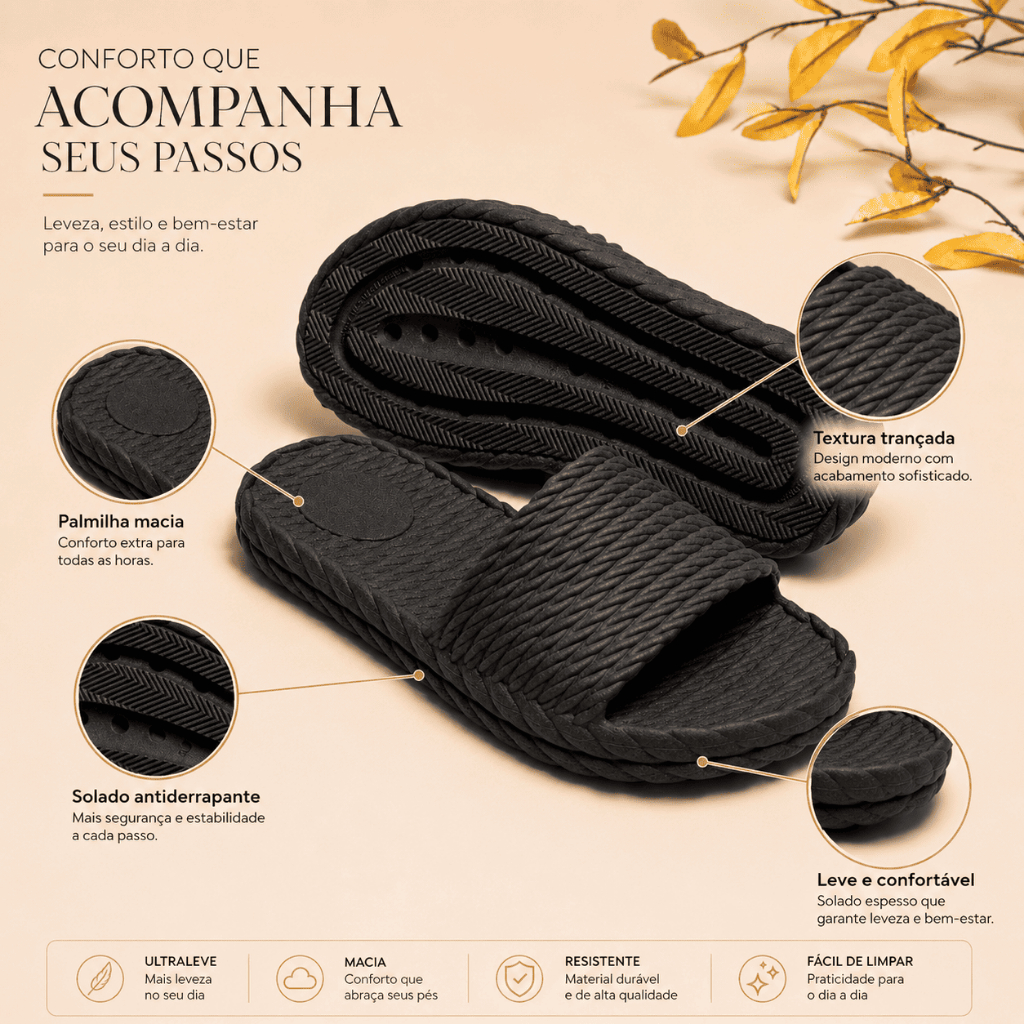 Chinelo Slide Risa Confortável Macio Antiderrapante Praia Verão Dia a Dia