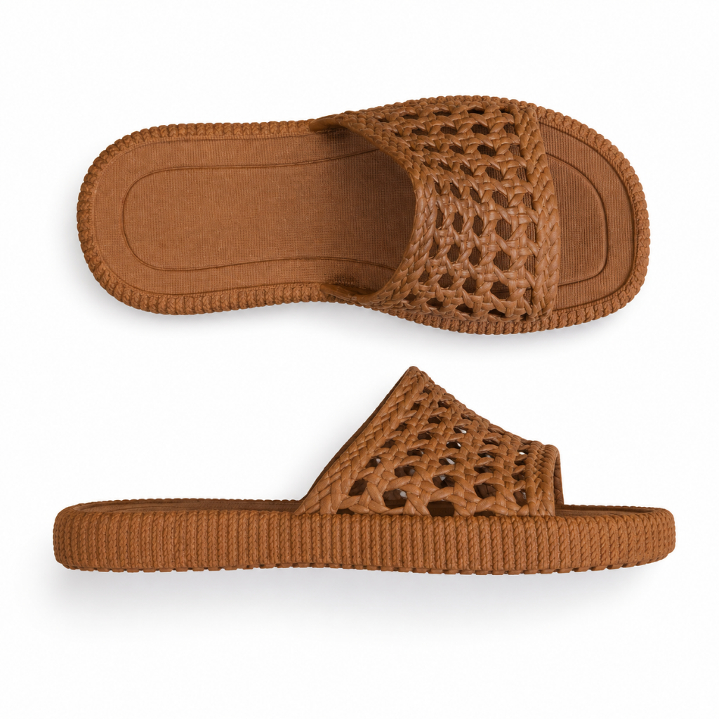 Chinelo Feminino Slide Sandália Savana Trançado Leve Macio Rasteira Casual