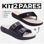 Kit 2 Pares Sandália Fivela Ortopédico