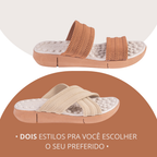 Chinelo Ortopédico com Elástico Trançado e Palmilha Massageadora Ideal para Esporão e Faciste Plantar