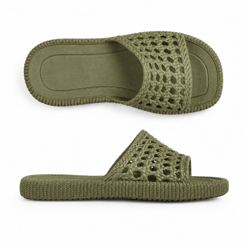 Chinelo Feminino Slide Sandália Savana Trançado Leve Macio Rasteira Casual