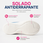 Tênis ortopédico feminino slip on calce fácil academia lazer