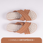 Chinelo Ortopédico com Elástico Trançado e Palmilha Massageadora Ideal para Esporão e Faciste Plantar