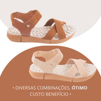 Kit 2 Pares Sandália Ortopédica Feminina com Palmilha Massageadora Conforto Total