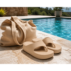 Sandália Papete Slide Nuvem Plataforma Flat Feminina Asa Delta - Conforto e Estilo Praia Piscina
