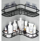Kit de Suportes Organizadores De Metal Rack De Parede Banheiro Cozinha Prateleiras Porta Shampoo