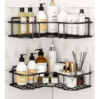 Kit de Suportes Organizadores De Metal Rack De Parede Banheiro Cozinha Prateleiras Porta Shampoo