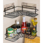 Kit de Suportes Organizadores De Metal Rack De Parede Banheiro Cozinha Prateleiras Porta Shampoo