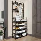 Arara 4/5 Andar Sapateira Organizadora Cabideiro Suporte Multiuso Sapato Tenis Roupa Quarto Armários