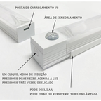Lâmpada noturna LED com sensor de movimento sem fio USB recarregável para lâmpada de armário de cozinha guarda-roupa