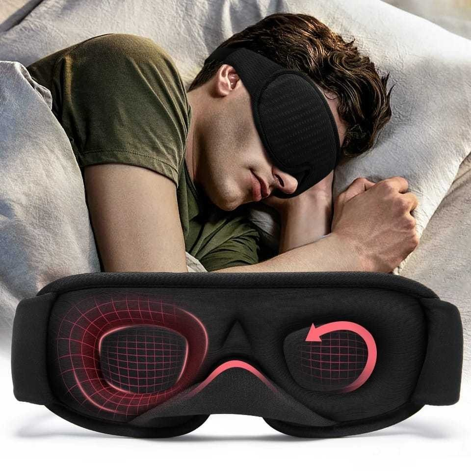 Mascara de Dormir 3D Mascara Para Dormir 100% Bloqueio de Luz Com Alça Ajustável Venda Noturna