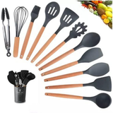 Kit 12 Peças Utensílios-preto