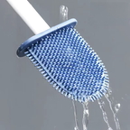 2 em 1 Escova de Silicone para Vaso Sanitário - Base de Banheiro Privada, Alta Eficiência