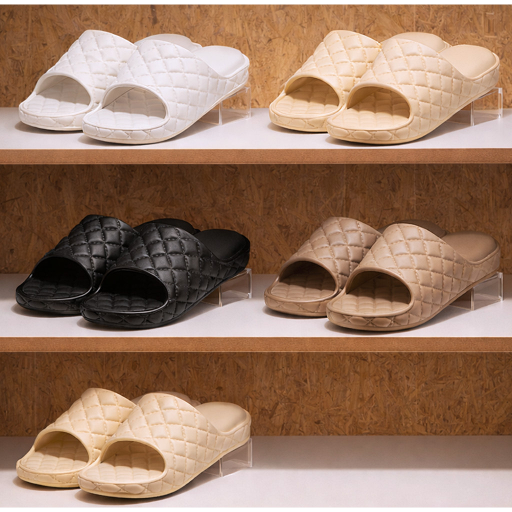 Chinelo Slide Feminino Matelassê Confortável Antiderrapante Moda Casual Dia a Dia